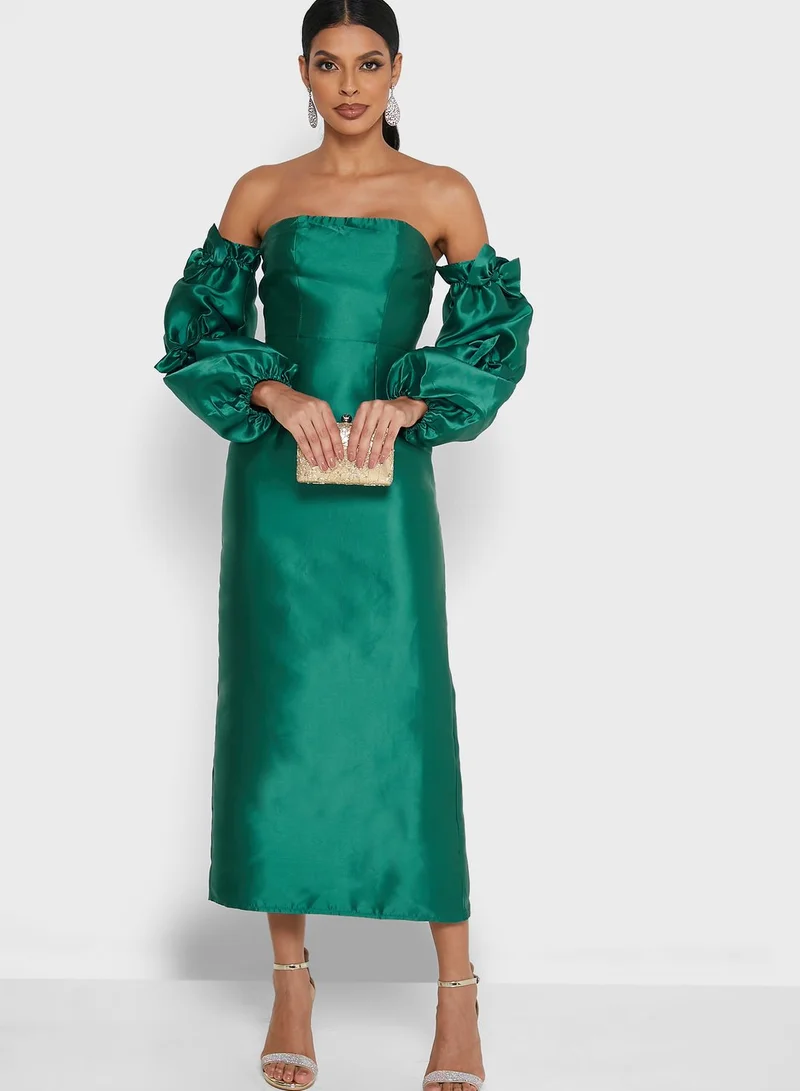 Ella Limited Edition Off Shoulder Ruffle Sleeve Dress