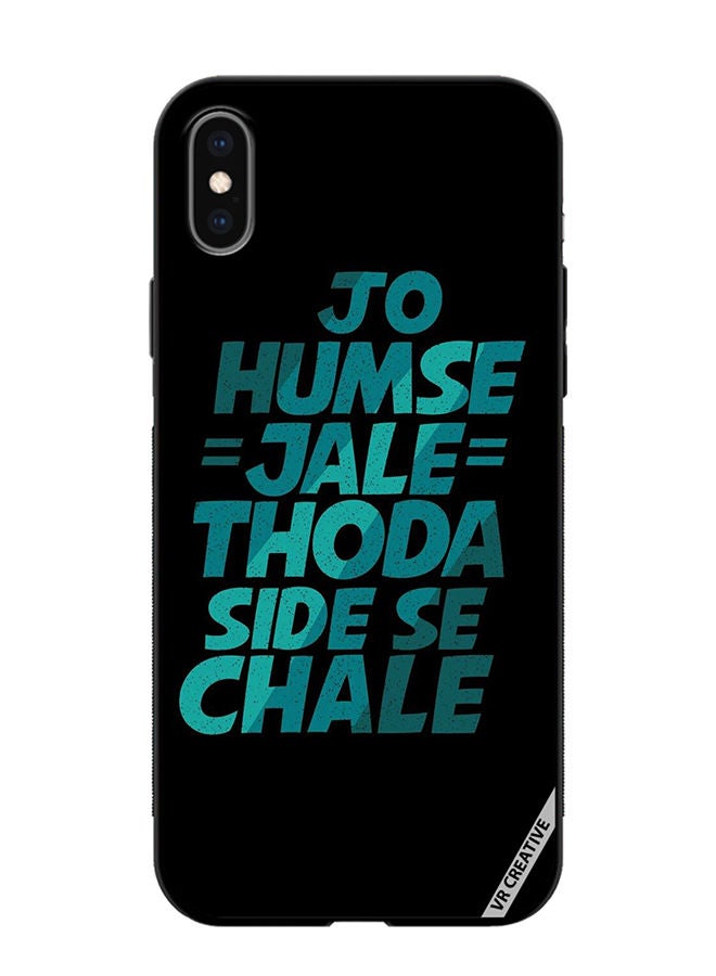 VR CREATIVE Protective Case Cover For Apple iPhone X/XS Jo Humse Jale Design Multicolour - Image 1