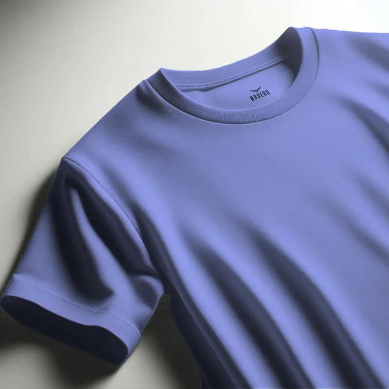 نوبيرو Men's Regular Fit Cotton T-Shirt in Lavender