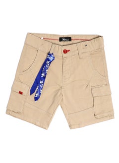 Andora Plain Boys Summer Cargo Short - Beige  - Image 1