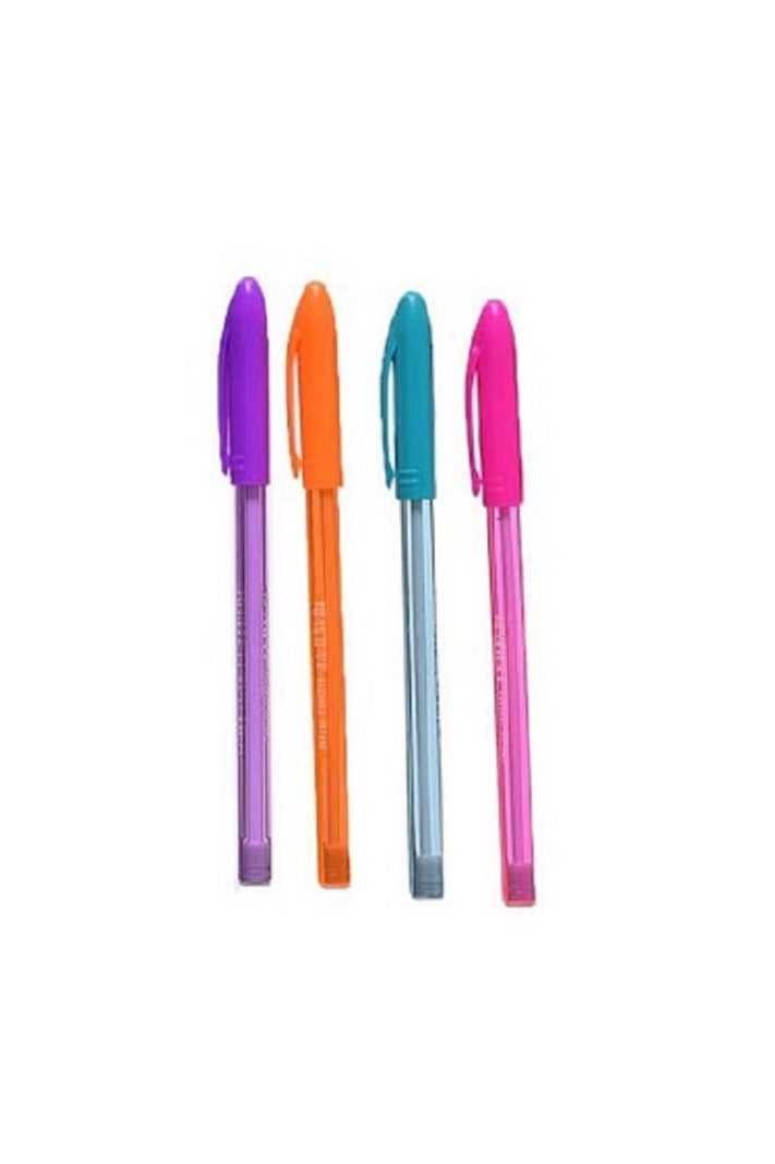 Box 27-piece school supplies set (Highlighter pencil case + 12 felt-tip pens + 2 blue ballpoint pens + watermelon ballpoint pen + lipstick stick + cartoon notebook + sticky notes + 4 colored highlighters + correction tape + 3 cartoon ballpoint pens) - Image 2