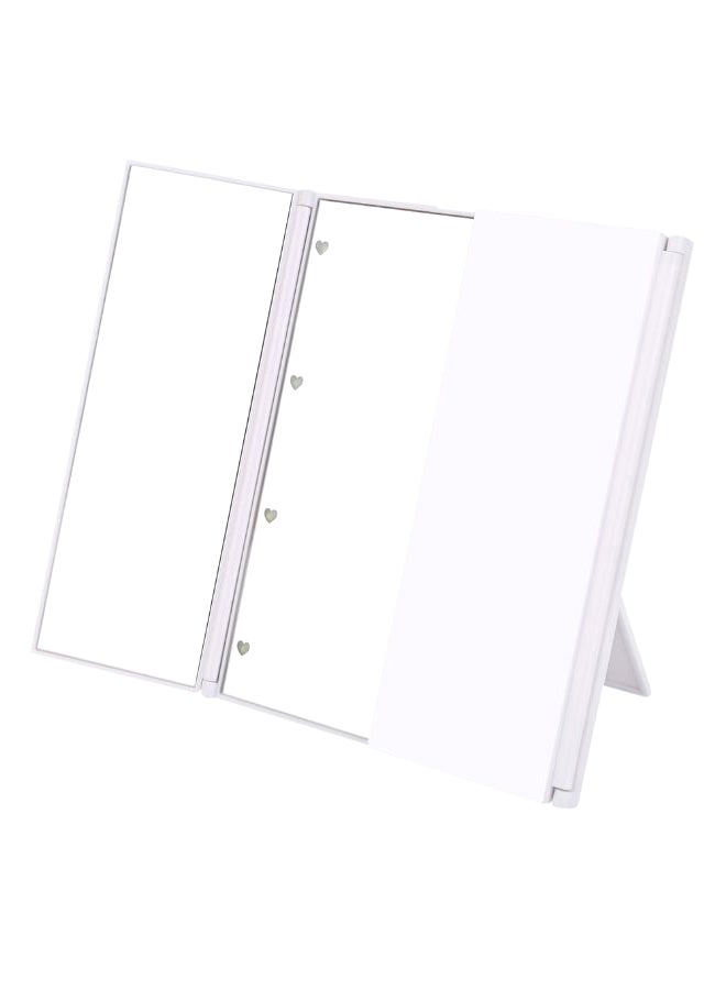 Loquat LED Table Lamp Makeup Mirror White/Clear - Image 1