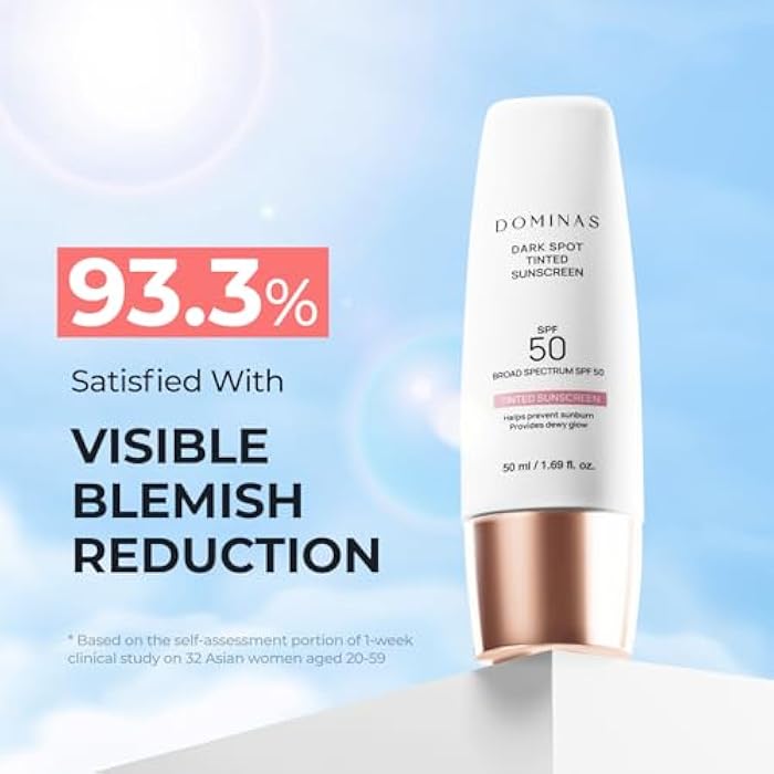 DOMINAS SPF 50 DOMINAS Tinted Sunscreen Moisturizer (1.7fl oz) - Tone Correction, Korean Skin Care, Broad-Spectrum UV Defense Sunblock, Water-in-Oil Formula for Lightweight, Panthenol, Sun Cream - Image 5
