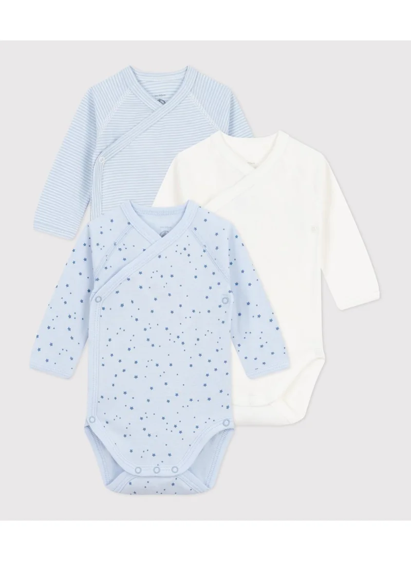 بيتي باتو قطع ملابس أطفال قطنية بأكمام طويلة وطبعات ورباط أمامي