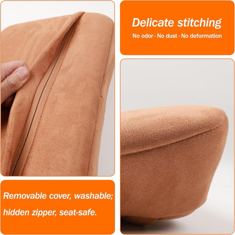 POKSRI Lumbar Support Pillow,Back Pain Relief Cushion,fits tightly around the waist,Memory Foam,Skin-friendly Suede Fabric,fit Car Drive,Office chair,Rest seat,Improve Posture,Portable,15.5''Lx 8.7''H - Image 5