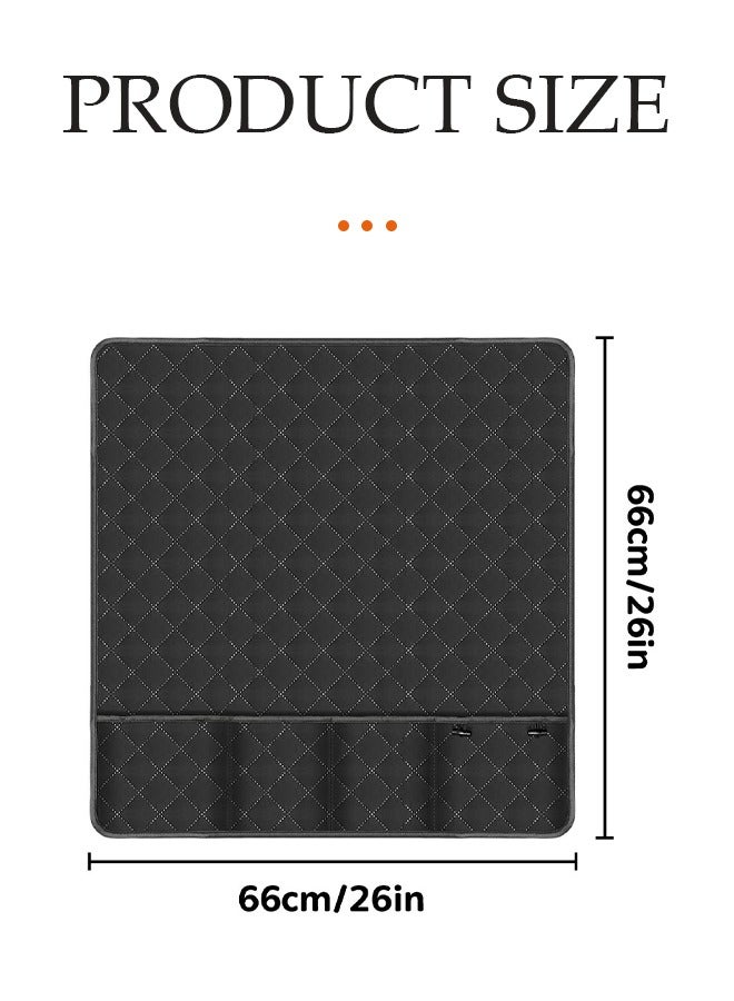 DUNISO Sewing machine dust cover, sewing machine cover, household sewing machine storage bag with pocket, waterproof and stain resistant, suitable for most standard sewing machines and sewing accessories, black - Image 2