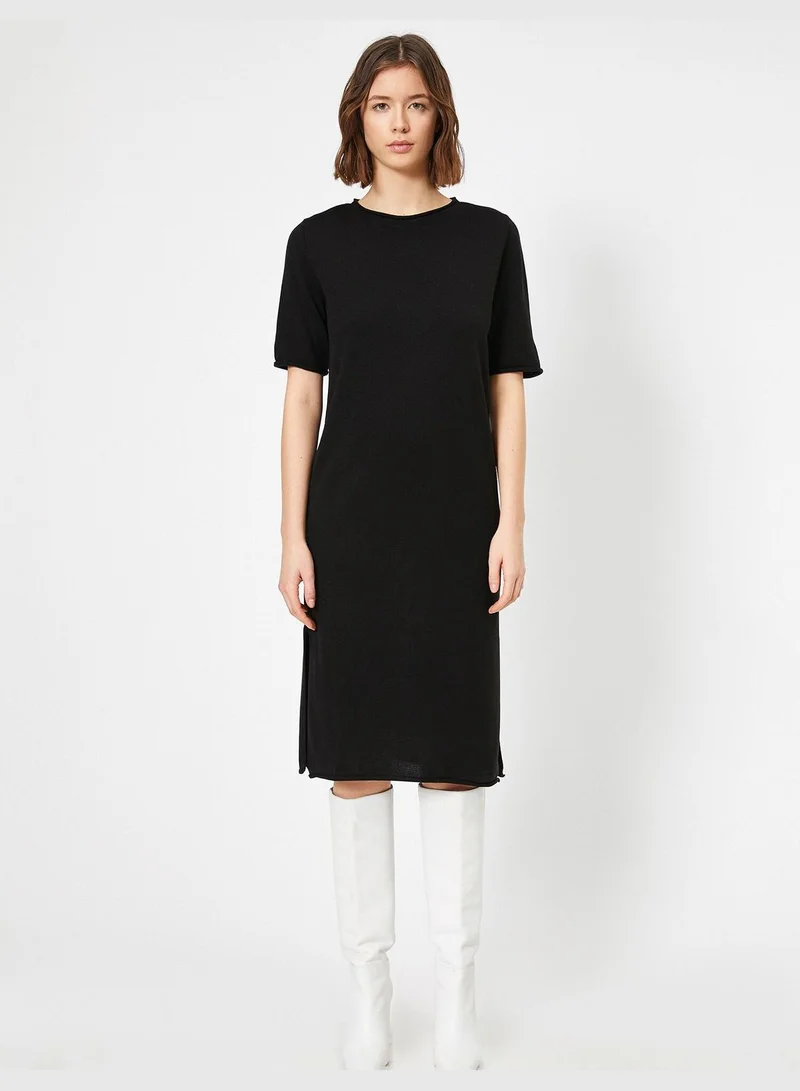 كوتون Slit Detailed Dress