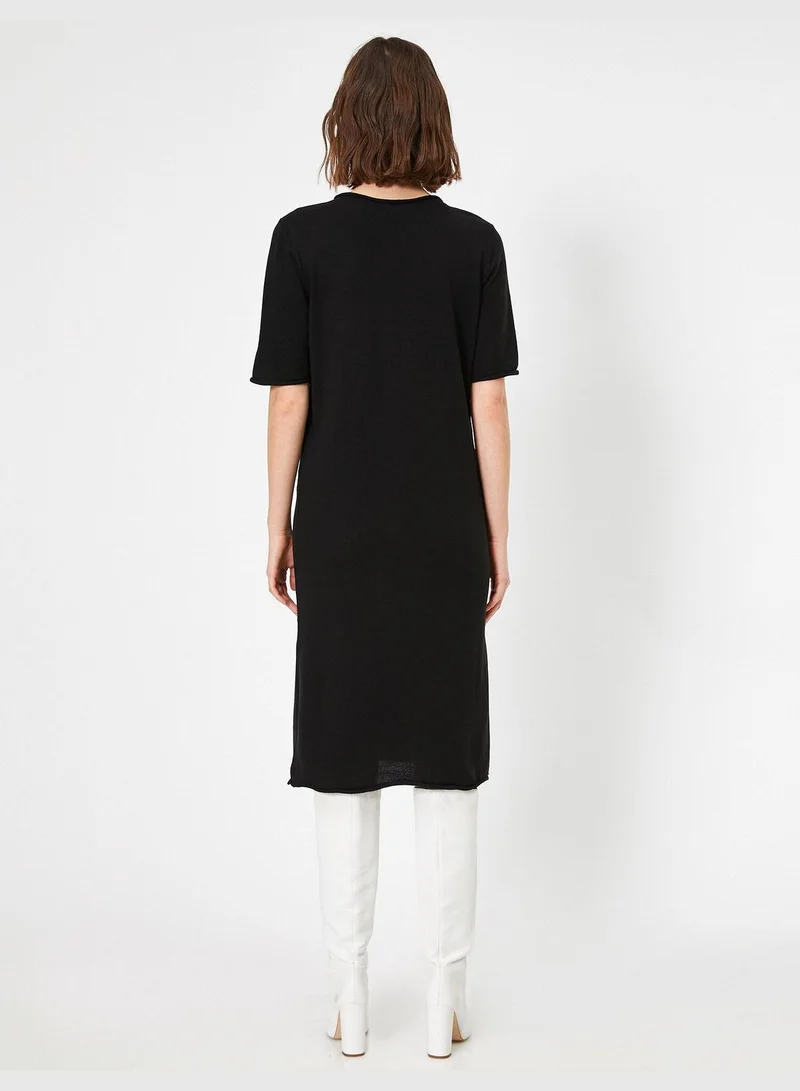 كوتون Slit Detailed Dress