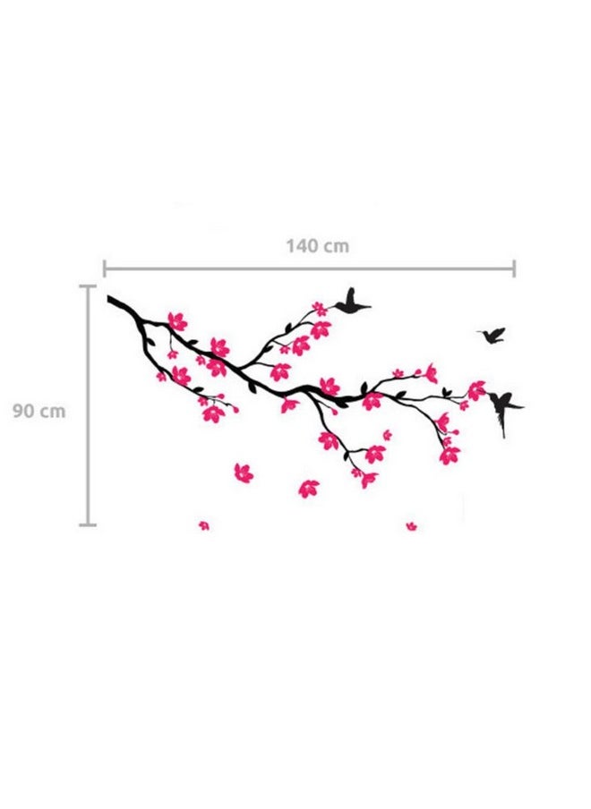 Decals Design Decals Design 'Humming Birds and Blossoms' Wall Sticker (PVC Vinyl, 50 cm x 70 cm, Multicolour)  - Image 3