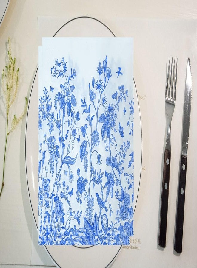 Bringsine 100 Pack Floral Paper Napkins Birds Trees Disposable Napkins Watercolor Decorative Luncheon Dinner Hand Napkins for Party Supplies Table Decor, 6.5 x 6.5 Inch - Image 4