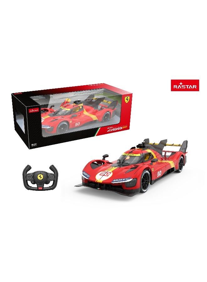 RASTAR 1:14 Scale Ferrari 499P USB Charging Remote Control Car, Officially Licensed Ferrari RC Toy Car for Kids - Image 4