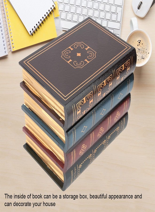 Acouto Fake Book Box European Vintage Decorative Fake Book Storage Decorative Bookends Home Office Shelf Decoration (13.2 * 16cm / 5.2 * 6.3in) - Image 2
