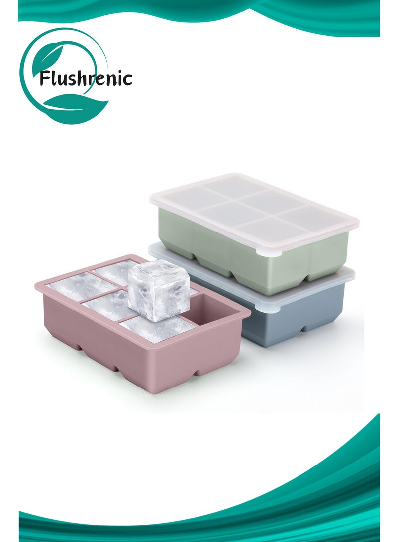 فلوشرينيك علبة الجليد السيليكون,علبات مكعب الجليد,قوالب مكعب الجليد,علبة الجليد السيليكون,مع غطاء قابل للإزالة سهل الإفراج,يمكن استخدامه للويسكي,الكوكتيلات,طعام الأطفال - Image 1