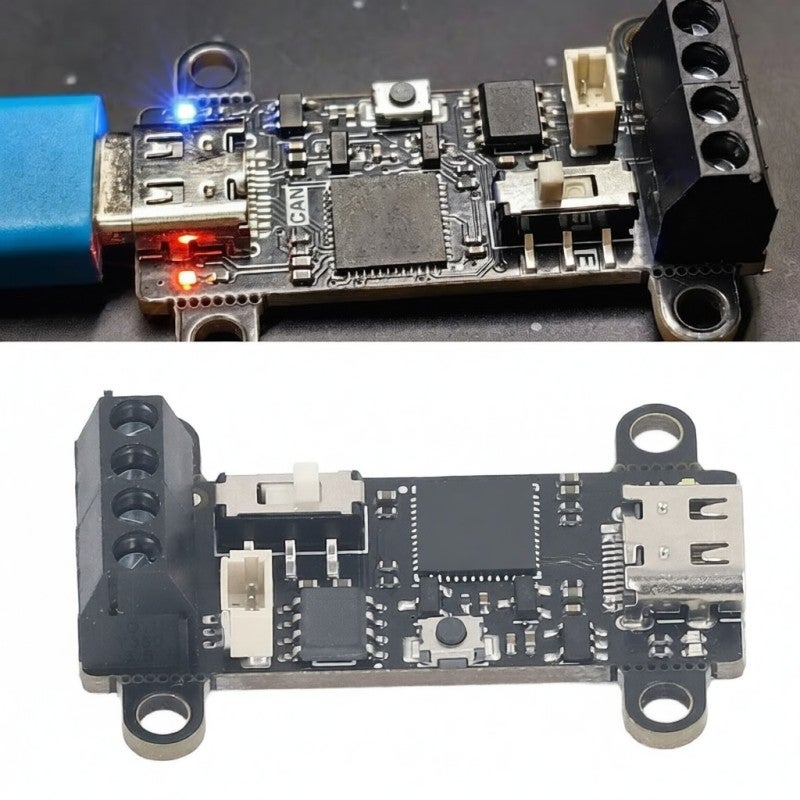 محول USB إلى CAN صغير الحجم ومحمول بتصميم مضغوط مع لوحة دوائر مطبوعة عالية الجودة - يدعم بروتوكول CAN-FD لاختبار السيارات والأتمتة الصناعية وأجهزة إنترنت الأشياء - Image 5