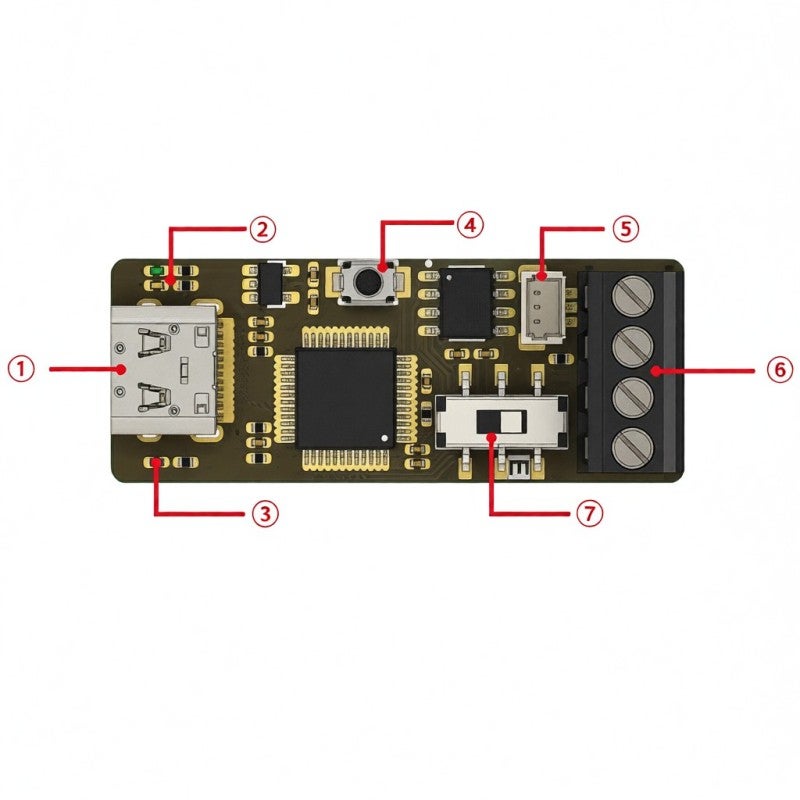 محول USB إلى CAN صغير الحجم ومحمول بتصميم مضغوط مع لوحة دوائر مطبوعة عالية الجودة - يدعم بروتوكول CAN-FD لاختبار السيارات والأتمتة الصناعية وأجهزة إنترنت الأشياء - Image 4