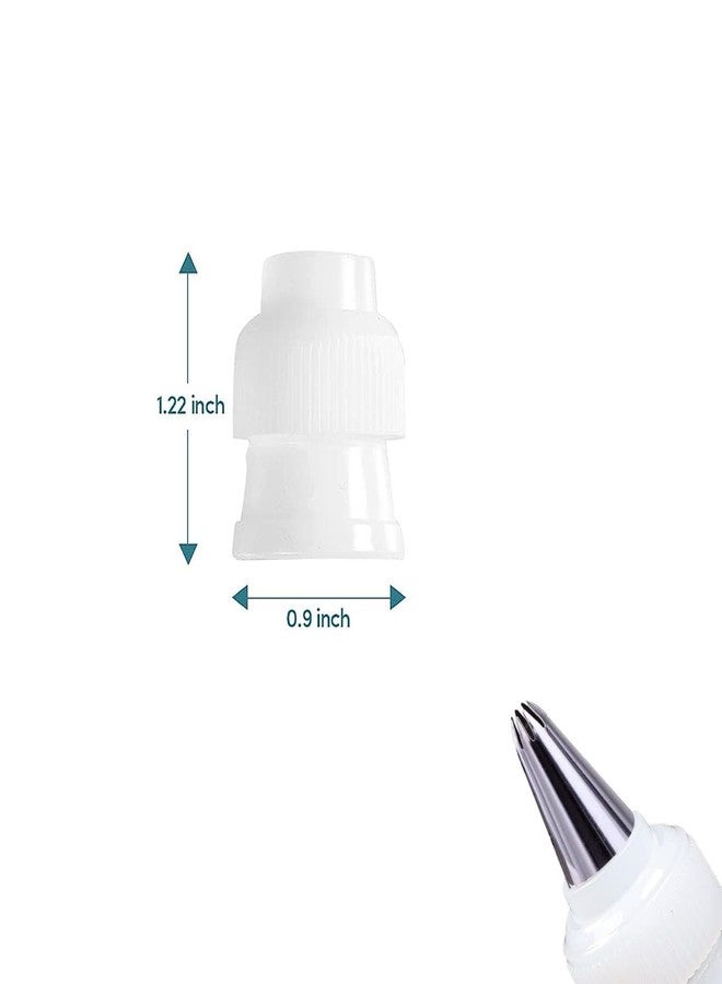 SUNIYORS 12 Pack Couplers for Piping Bags Plastic Standard Cake Decorating Coupler Pipe Tip Coupler for Icing Nozzles, White (1.2 x 1 Inch) - Image 2