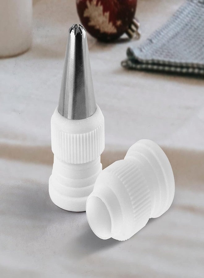 SUNIYORS 12 Pack Couplers for Piping Bags Plastic Standard Cake Decorating Coupler Pipe Tip Coupler for Icing Nozzles, White (1.2 x 1 Inch) - Image 3