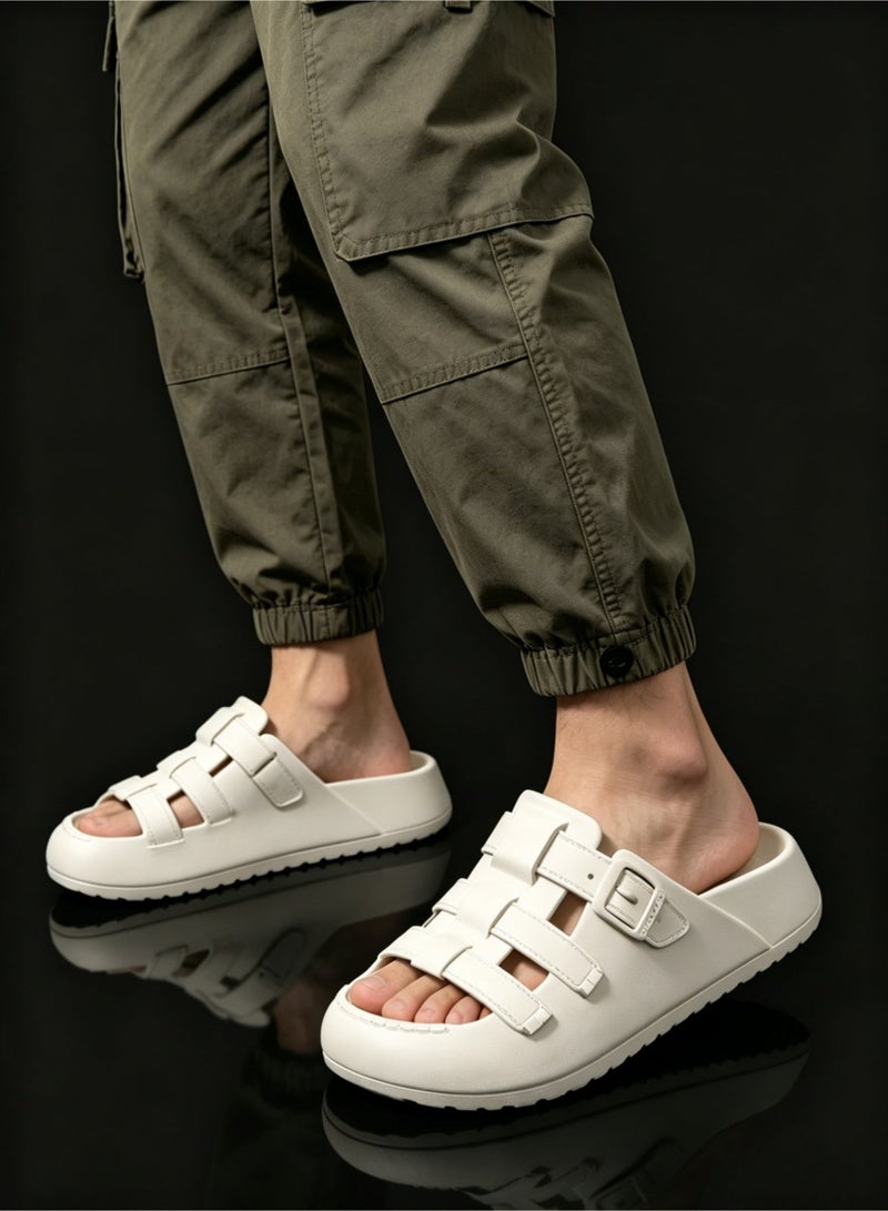 Designer-inspired breathable slip-on sandals for men and women, stylish and comfortable, perfect for the beach, pool, and casual occasions. - Image 4