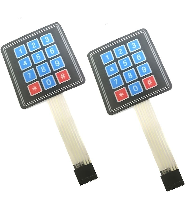 2pcs 3x4 Keyboard Self Adhesive Membrane Matrix Keycap Kit For Prototype Substrate Switch - Image 1