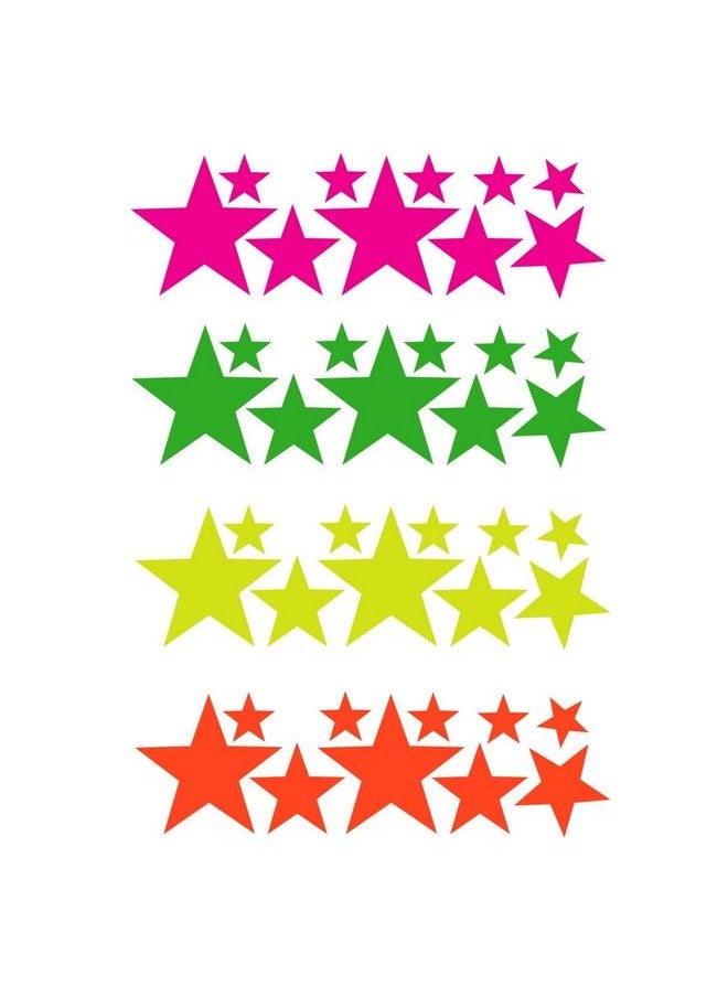 Sasswear - Blacklight Body Stickers Neon 40/Pk (Star) - Image 1