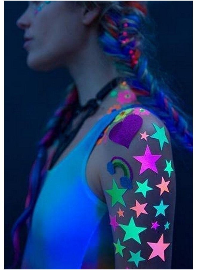 Sasswear - Blacklight Body Stickers Neon 40/Pk (Star) - Image 1