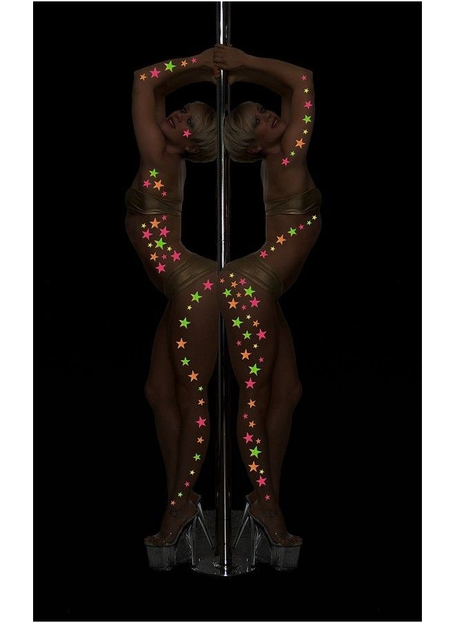 Sasswear - Blacklight Body Stickers Neon 40/Pk (Star) - Image 1