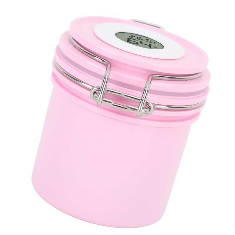 200ml Eyelash Glue Storage Tank with Screen Display Sealed Jar Activated Carbon Container for Lash Extension Grafting Eyelash Pink - Image 3