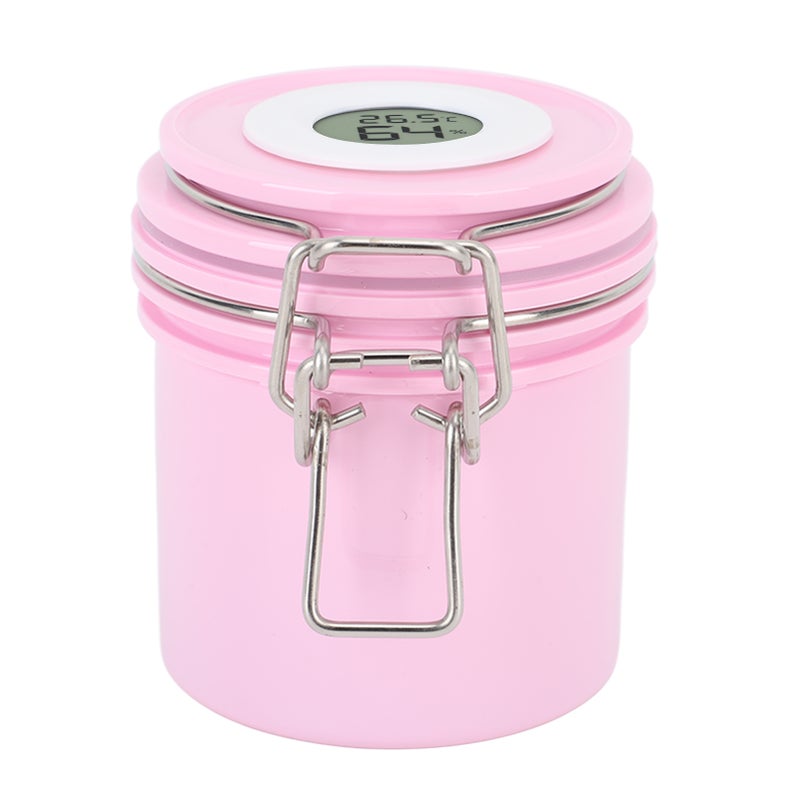 200ml Eyelash Glue Storage Tank with Screen Display Sealed Jar Activated Carbon Container for Lash Extension Grafting Eyelash Pink - Image 1