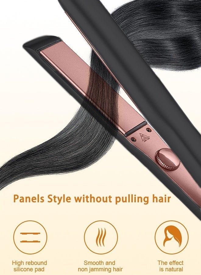 JieSuDa Hair Straightener and Curler 2 in 1 Ceramic Flat Iron - 4 Heat Settings and Heats Up to 230°C with a Heat-Resistant Silicone Pad and Gloves - Image 4