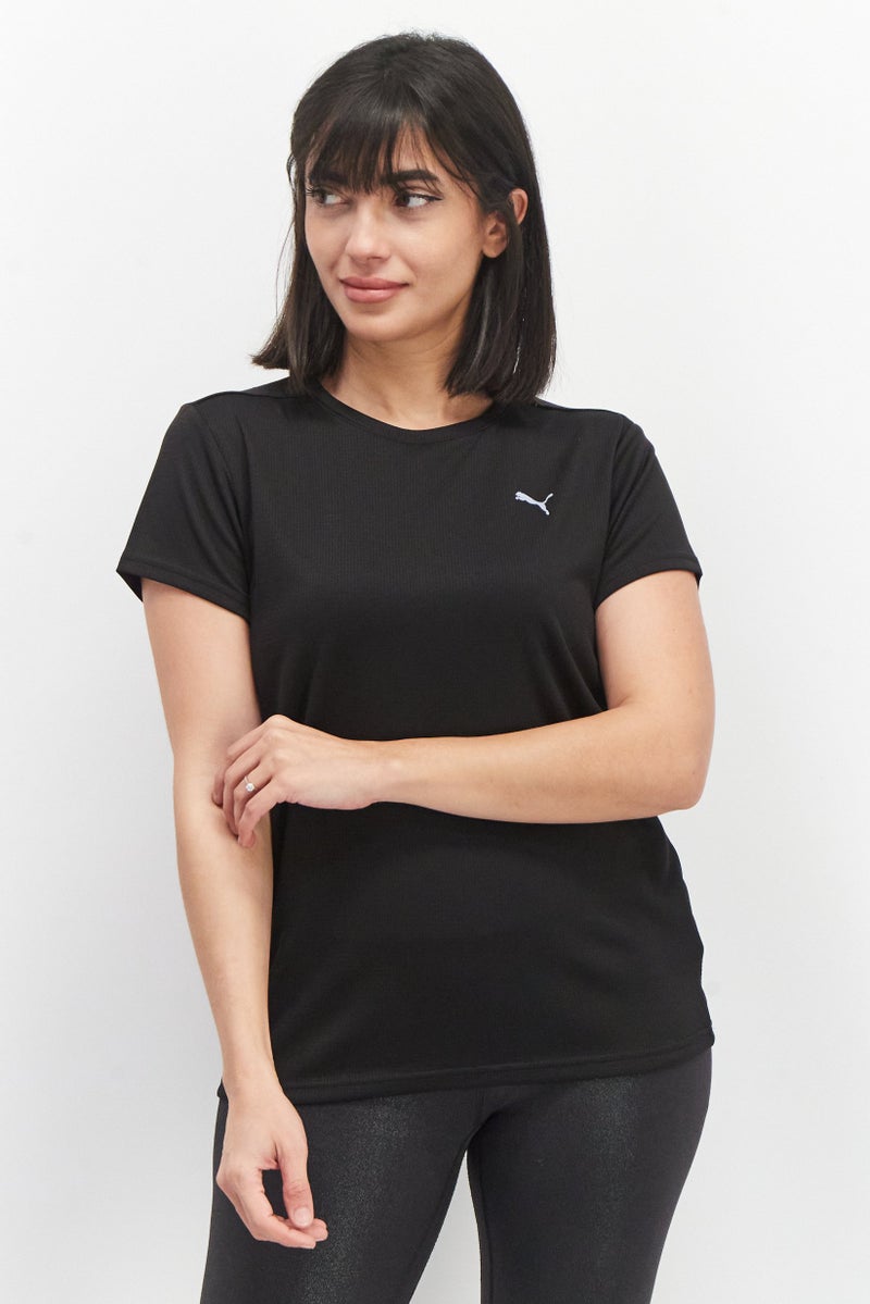 PUMA Women Sportswear Fit Short Sleeve T Shirt, Black - Image 1