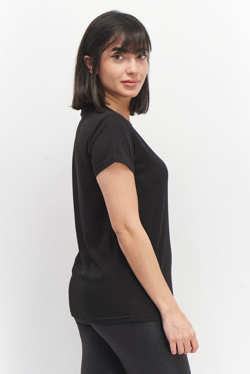 PUMA Women Sportswear Fit Short Sleeve T Shirt, Black - Image 2