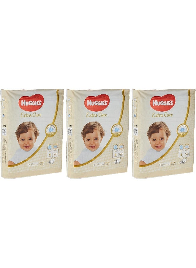 Huggies Extra Care, Size 4, 8 -14 kg, Super Mega Pack, 204 Diapers - Image 1