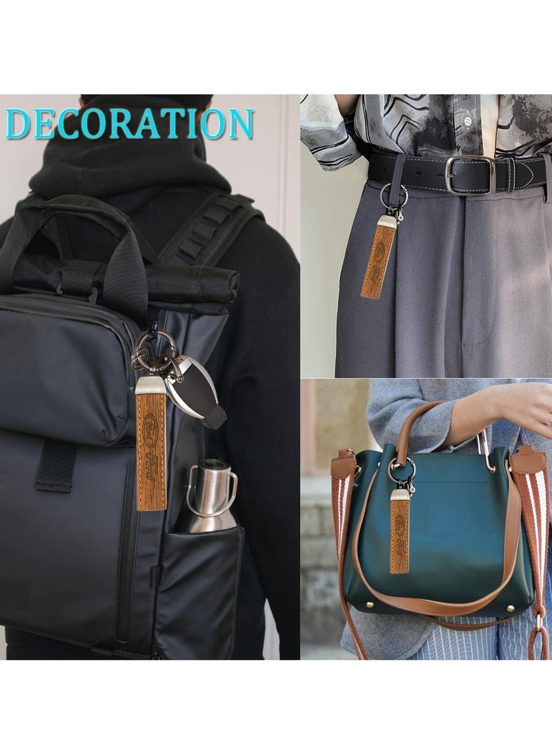 Ford High-Quality Genuine Leather Car Keychain with 360° Rotating Metal Ring, Portable Spring Clip, and Secure Double Screw Fixing for Easy Key Management and Stylish Accessory Universal Key Fob Keychain - Image 5