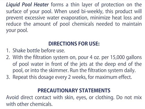SpaChoice 1-Quart 4-Pack Premium Liquid Pool Heater Solar Cover In a Bottle, Liquid Solar Blanket for Pool, Made in USA - Image 5