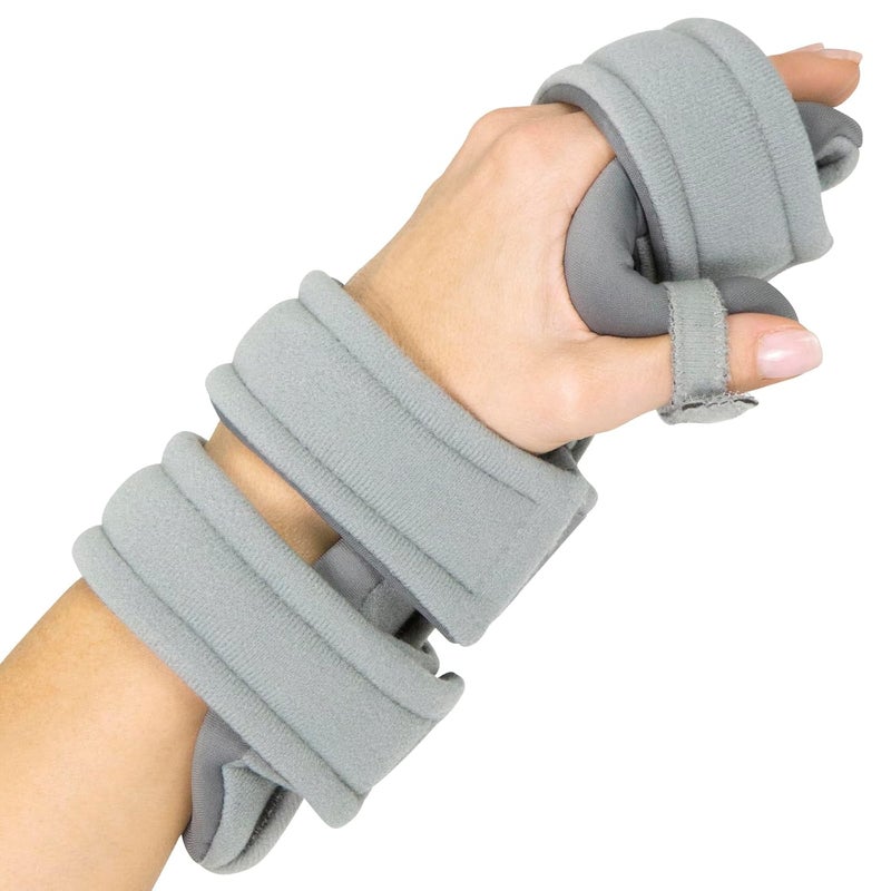 Vive Resting Hand Splint Left w Rehab Video App  Night Immobilizer Wrist Finger Brace  Thumb Stabilizer Wrap  for Arthritis Tendonitis Carpal Tunnel Pain  Functional Support for Sprains Fractures Small - Image 1
