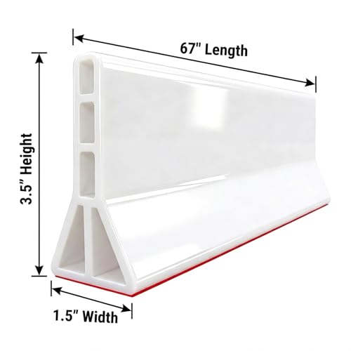 Ynotus 3.5" High Collapsible Shower Threshold Water Dam 59"Shower Water Splash Guard Shower Threshold Barrier Water Stopper To Keep Water In Shower Dry And Wet Bathroom - Image 3