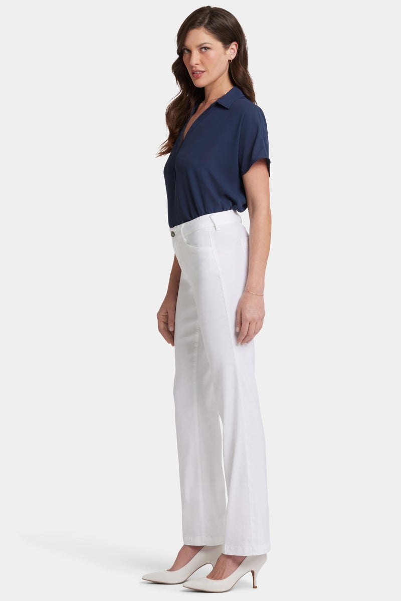 NYDJ Women's Trouser Pants in Stretch Linen, Optic White, 2 - Image 2