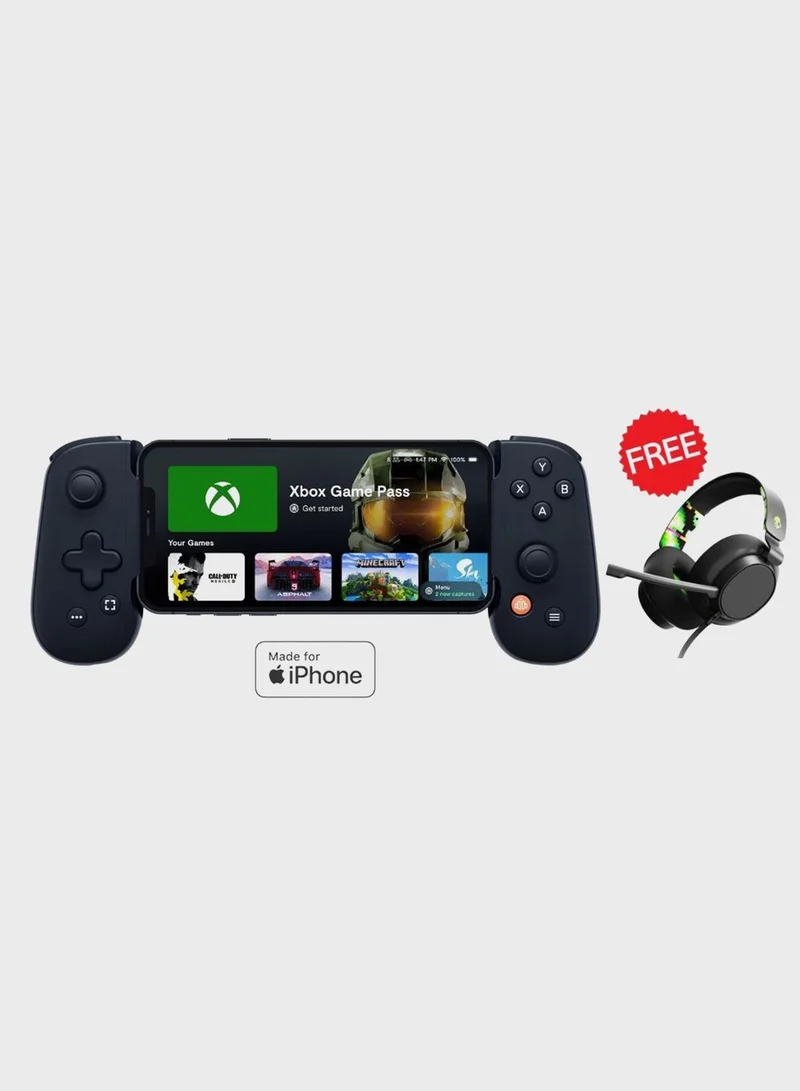 Backbone Mobile Gaming Controller (Xbox Edition For Iphone) And Skullcandy Slyr Gaming Headphone (Xbox Edition)