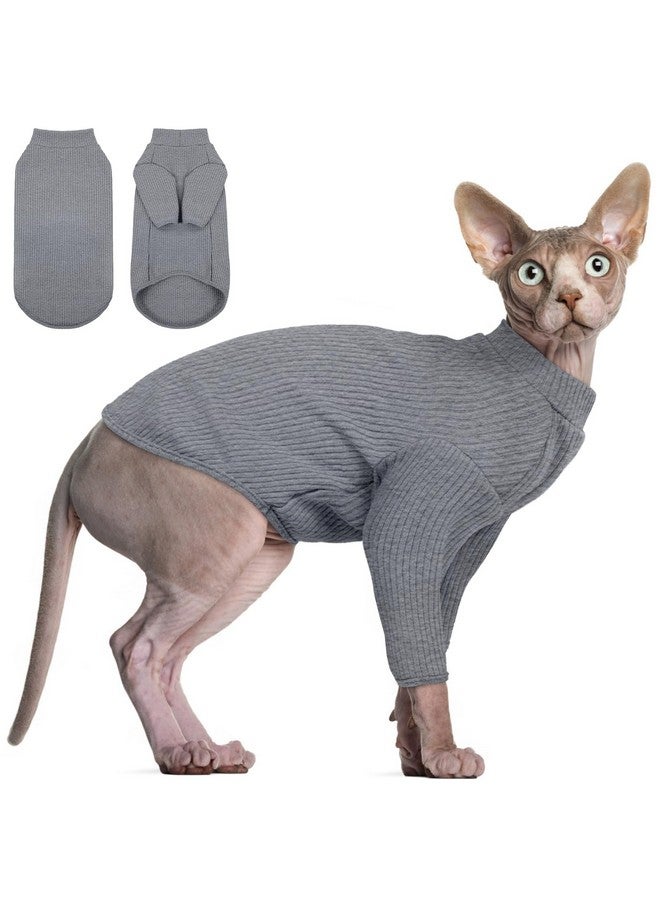 DENTRUN Sphynx Hairless Cats Shirt Pullover Kitten T-Shirts, Breathable Cat Wear Turtleneck Sweater Adorable Cat's Clothes Vest Pajamas Jumpsuit - Image 1