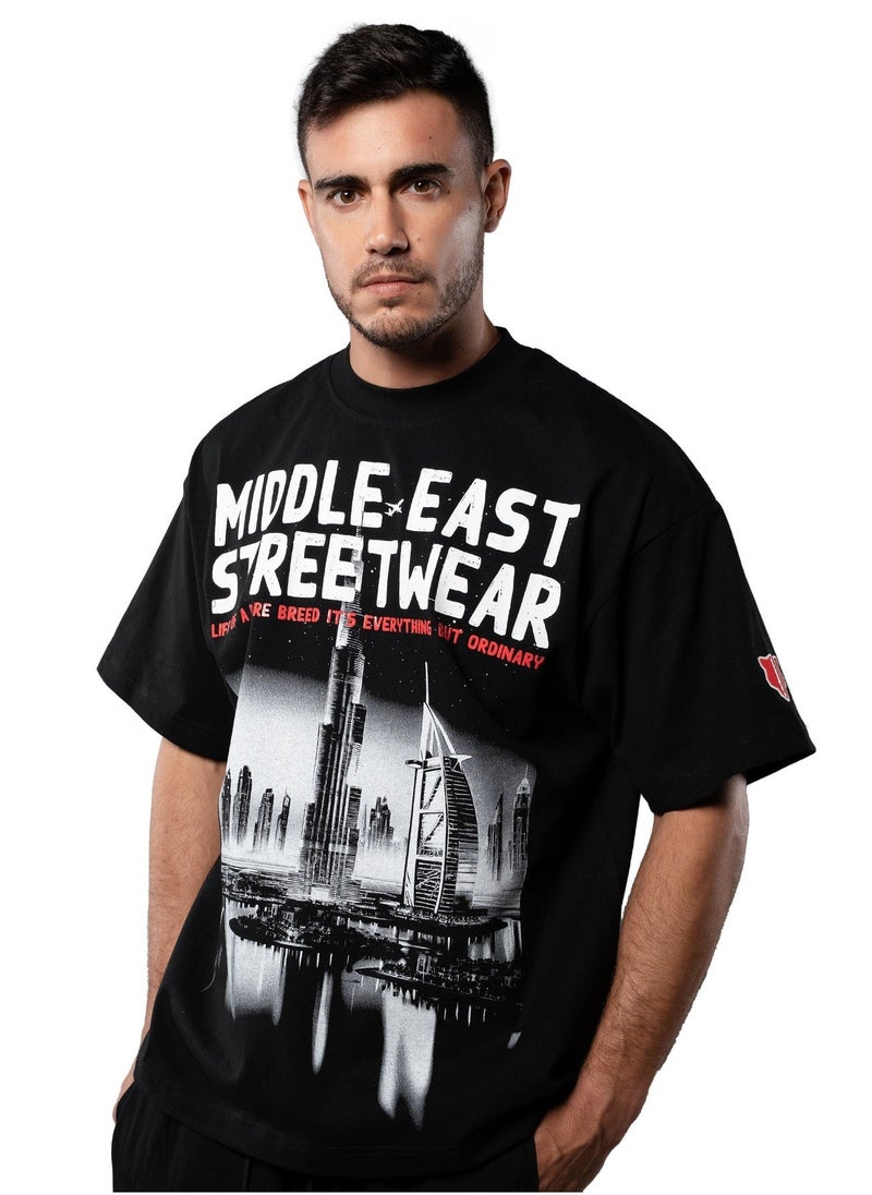 TANJIM SQUAD - *LIMITED EDITION* MIDDLE EAST STREETWEAR T-SHIRT - BLACK - Image 1