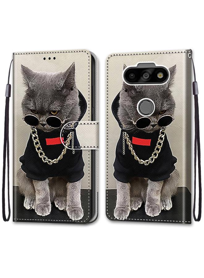 اس-توب جراب لهاتف LG Aristo 5 / K31، جراب جلدي من البولي يوريثان قابل للطي أفقيًا بتصميم متقاطع ملون مع حامل وفتحات للبطاقات ومحفظة وحبل تعليق - Image 2