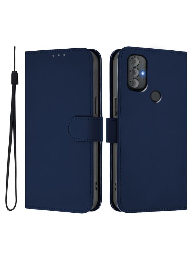 اس-توب جراب لهاتف Motorola Moto G Power 2022 مصنوع من الجلد بلون سادة مع حبل تعليق - Image 2