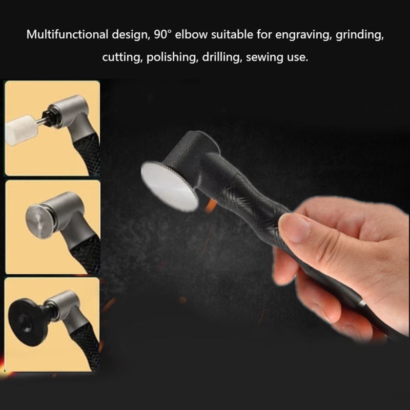 90° Elbow Compact Mill Grinder Multifunction Electric Grinding Machine Multipurpose Polishing Device with 3mm Collet - Image 4