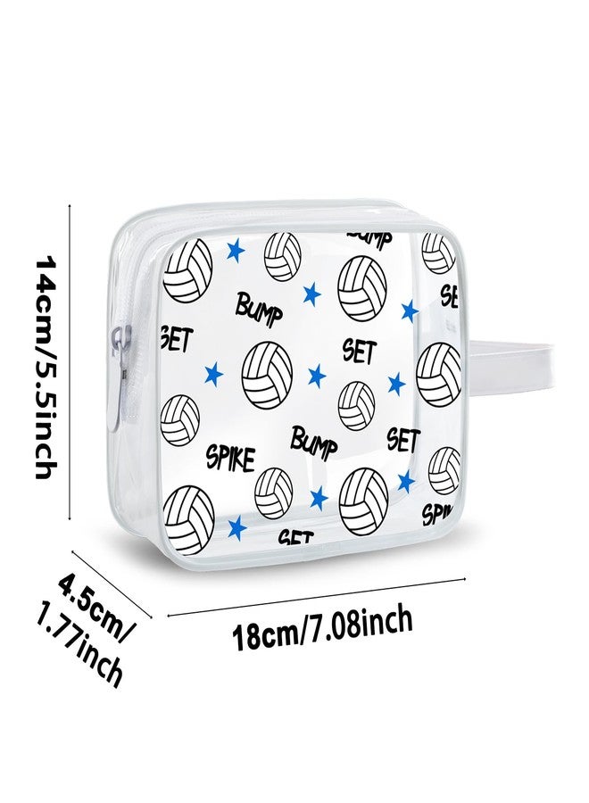 Lebaley 16PCS Softball Cosmetic Bag - Softball Gift Accessories Bags Goodie Snack Makeup Bag，Waterproof Softball Clear PVC Bag,Travel Toiletry Zipper Pouch Organizer,Softball Team Gifts, Clear - Image 3