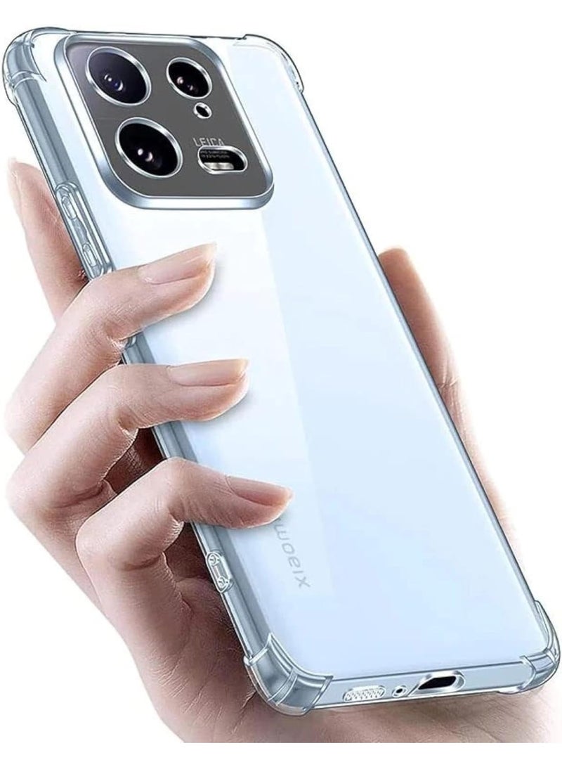 Xiaomi 13 Pro Case cover Silicone Case for Mi 13 Pro 5G Bumper Case with Reinforced Corners  360 Degree Protection Back Case Cover (Clear) for Xiaomi Mi 13 Pro - Image 1
