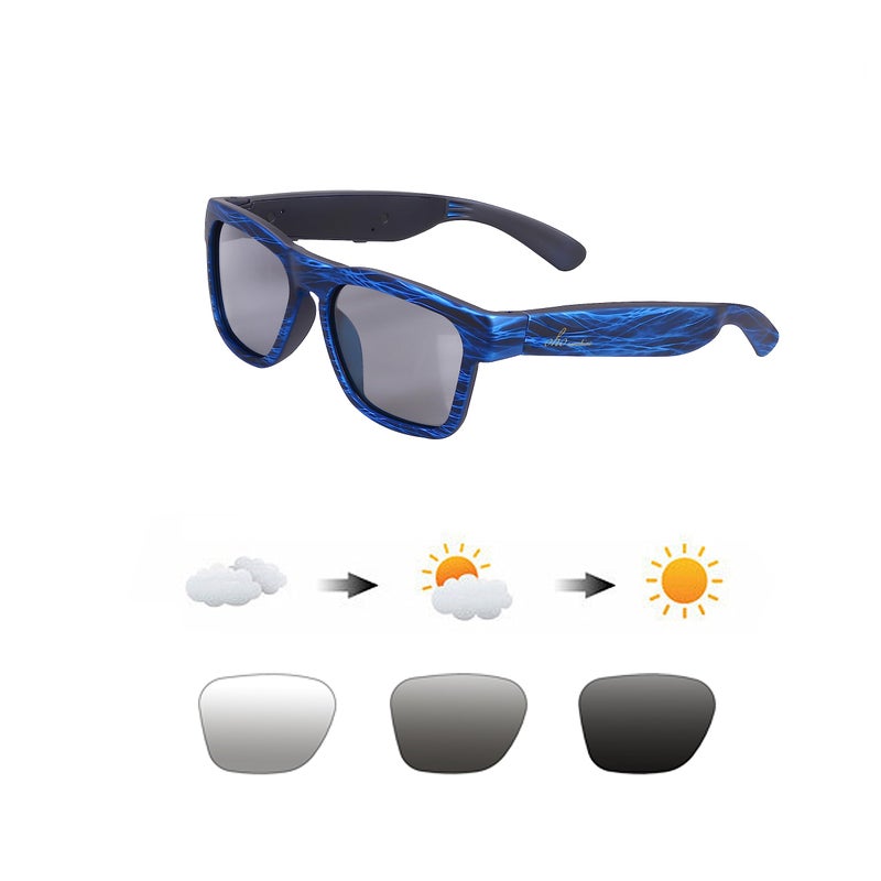 OhO sunshine OhO Smart Glasses,Polarized Sunglasses with Bluetooth Speaker,Athletic/Outdoor UV Protection and Voice Control,Unisex(Transitional Lens) - Image 1