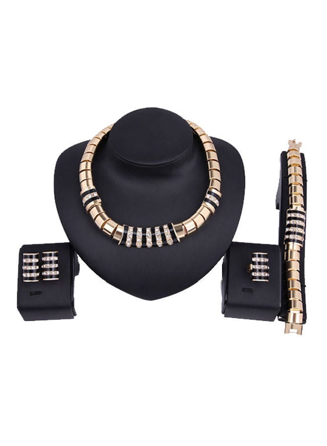 NIBEMINENT 4-Piece Necklace Earring Jewelry Set