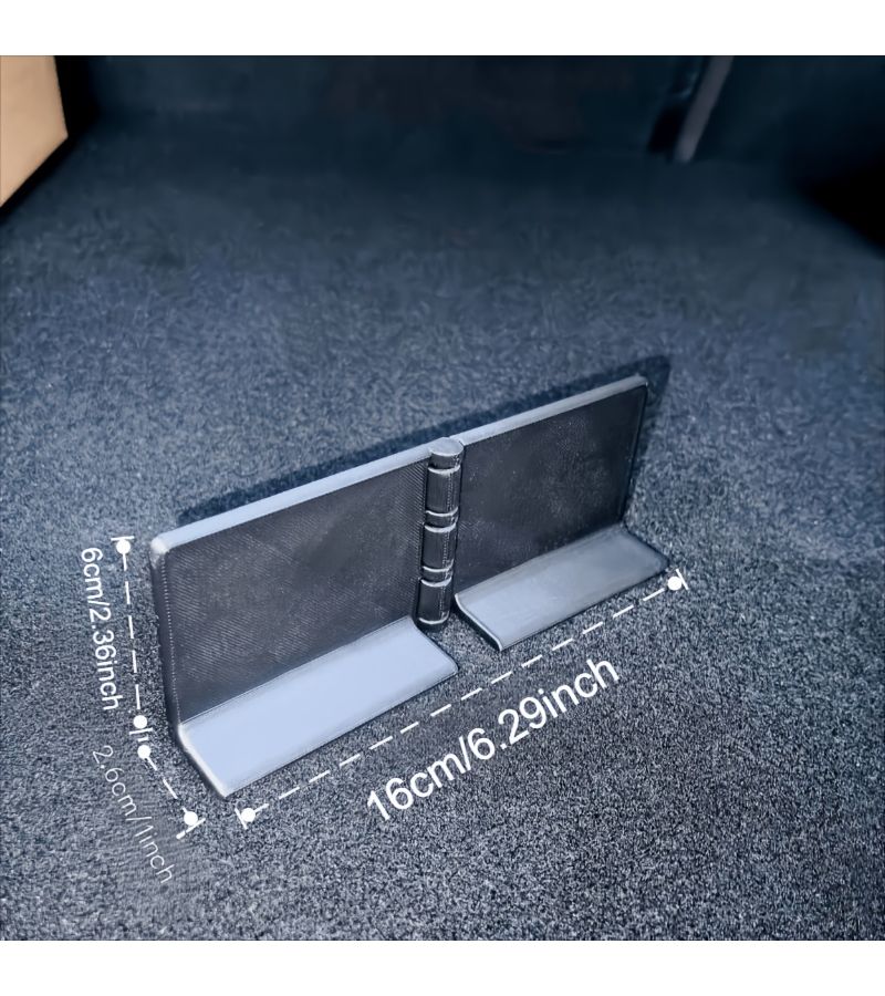 Car Trunk Organizer Black Fixed Bracket Universal No Drill For Sedan SUV Storage Rack - Image 2
