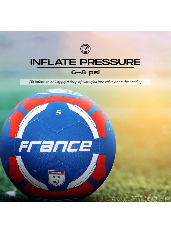 Vector X France-RB-5 Football – Size 5, Red & Blue Soccer Ball for Training & Match Play, Durable - Image 5