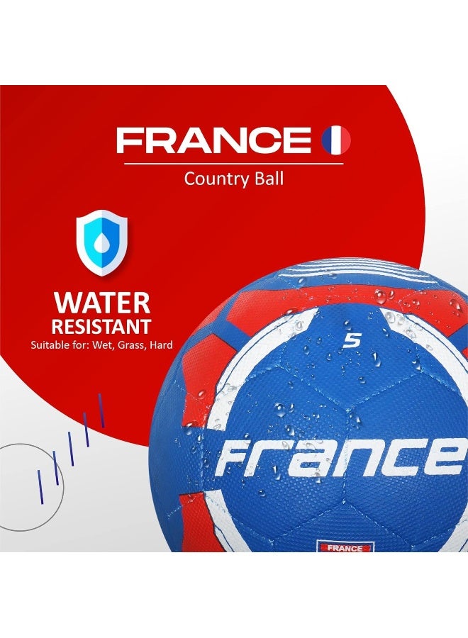 Vector X France-RB-5 Football – Size 5, Red & Blue Soccer Ball for Training & Match Play, Durable - Image 3